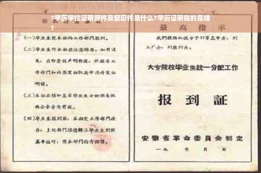 ?学历学位证明原件及复印件是什么?学历证明指的是啥
?