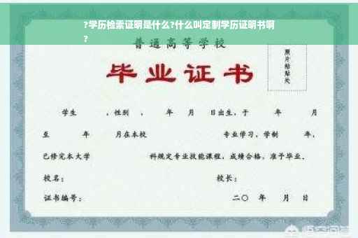 ?学历检索证明是什么?什么叫定制学历证明书啊
?