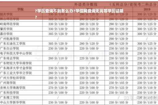 ?学历查询不到怎么办?学信网查询无高等学历证明
?