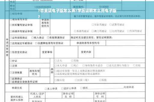 ?毕业证电子版怎么弄?学历证明怎么开电子版
?