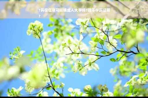 ?兵役信息可以填成人大学吗?提干学历证明
?