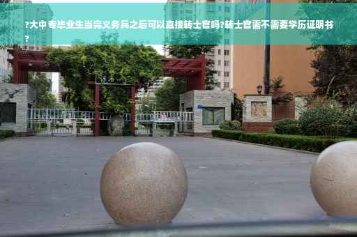 ?大中专毕业生当完义务兵之后可以直接转士官吗?转士官需不需要学历证明书
?