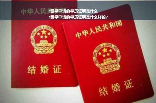 ?留学申请的学历证明是什么
?留学申请的学历证明是什么样的?
