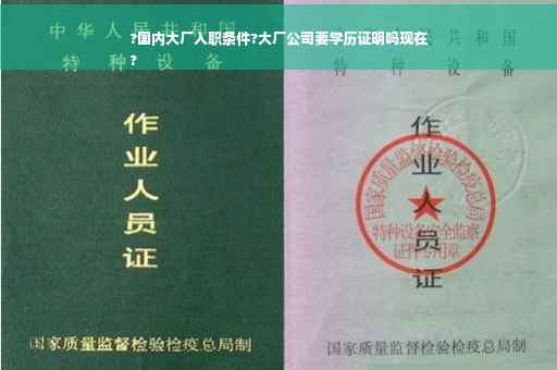 ?国内大厂入职条件?大厂公司要学历证明吗现在
?