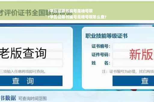 ?学历证明书编号是啥号啊
?学历证明书编号是啥号啊怎么查?