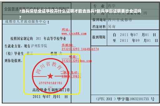 ?当兵没毕业证学校开什么证明才能去当兵?新兵学历证明要毕业证吗
?