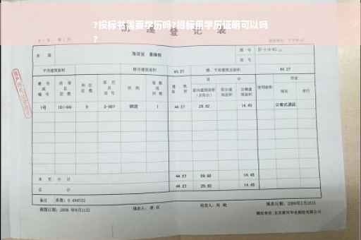 ?投标书需要学历吗?招标用学历证明可以吗
?
