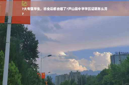 ?大专医学生，毕业后都去哪了?芦山县中学学历证明怎么开
?
