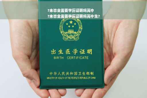 ?未毕业需要学历证明吗高中
?未毕业需要学历证明吗高中生?