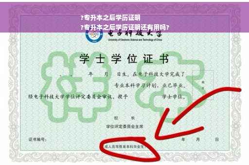 ?专升本之后学历证明
?专升本之后学历证明还有用吗?