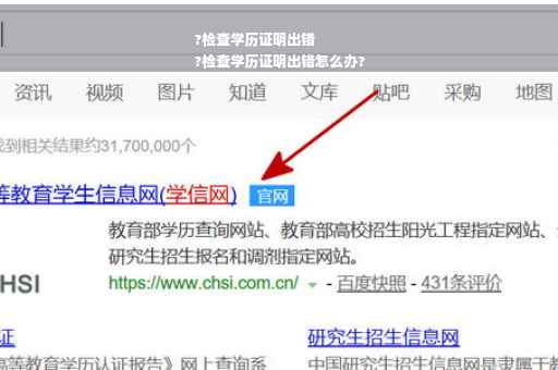 ?检查学历证明出错
?检查学历证明出错怎么办?