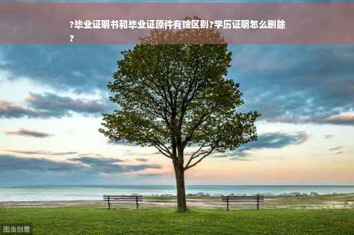 ?毕业证明书和毕业证原件有啥区别?学历证明怎么删除
?
