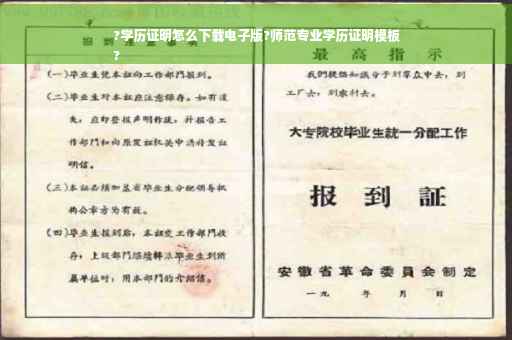 ?学历证明怎么下载电子版?师范专业学历证明模板
?