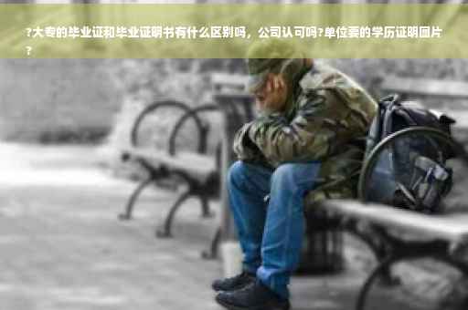 ?大专的毕业证和毕业证明书有什么区别吗，公司认可吗?单位要的学历证明图片
?
