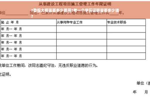?登报大概需要多少费用?考一个学历证明需要多少钱
?
