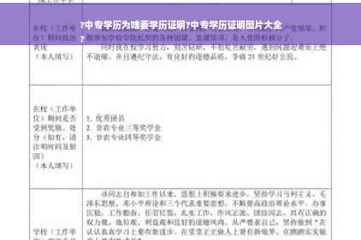 ?中专学历为啥要学历证明?中专学历证明图片大全
?