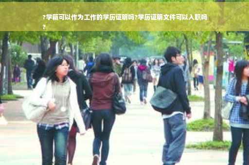 ?学籍可以作为工作的学历证明吗?学历证明文件可以入职吗
?
