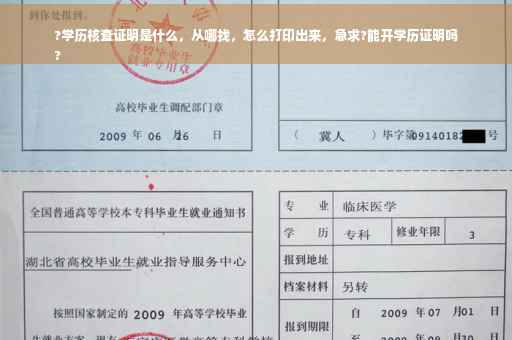 ?学历核查证明是什么，从哪找，怎么打印出来，急求?能开学历证明吗
?