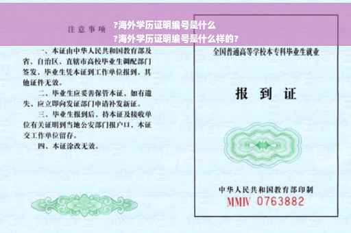 ?海外学历证明编号是什么
?海外学历证明编号是什么样的?