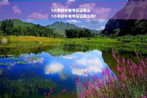 ?小学初中有学历证明么
?小学初中有学历证明么吗?