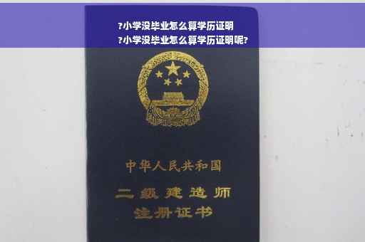 ?小学没毕业怎么算学历证明
?小学没毕业怎么算学历证明呢?