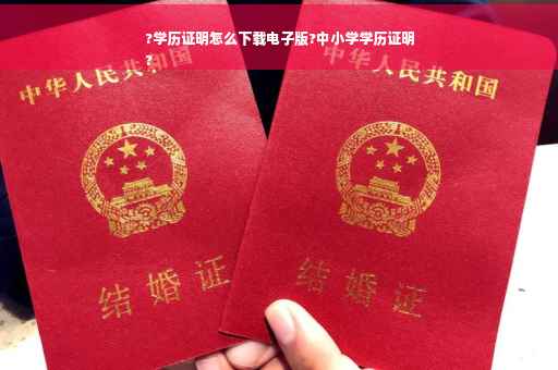 ?学历证明怎么下载电子版?中小学学历证明
?