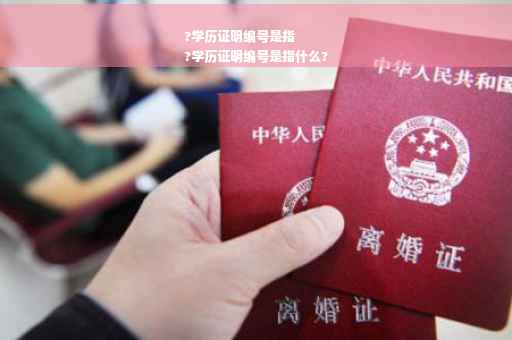 ?学历证明编号是指
?学历证明编号是指什么?