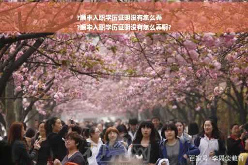 ?顺丰入职学历证明没有怎么弄
?顺丰入职学历证明没有怎么弄啊?