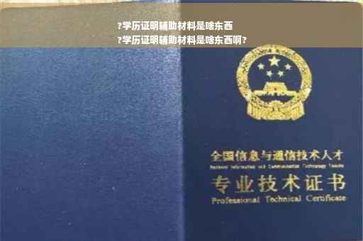?学历证明辅助材料是啥东西
?学历证明辅助材料是啥东西啊?