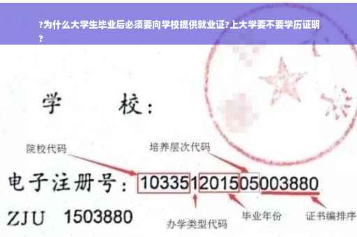 ?为什么大学生毕业后必须要向学校提供就业证?上大学要不要学历证明
?