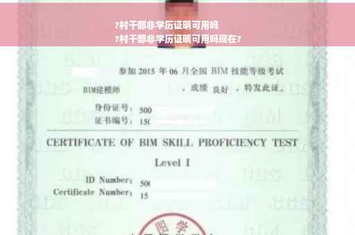 ?村干部非学历证明可用吗
?村干部非学历证明可用吗现在?