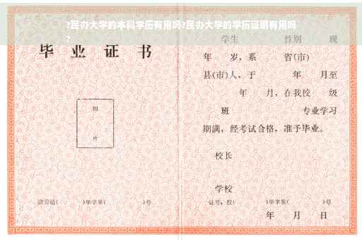 ?民办大学的本科学历有用吗?民办大学的学历证明有用吗
?