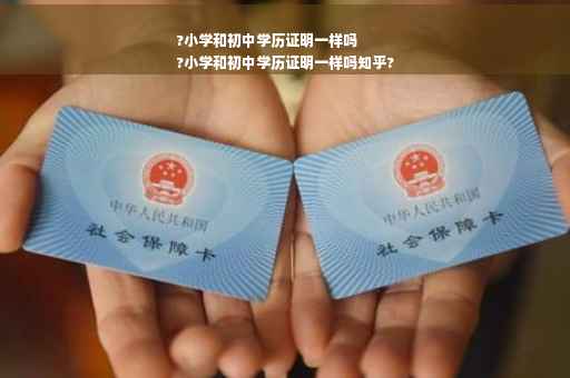 ?小学和初中学历证明一样吗
?小学和初中学历证明一样吗知乎?