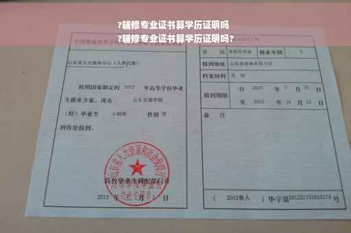 ?辅修专业证书算学历证明吗
?辅修专业证书算学历证明吗?