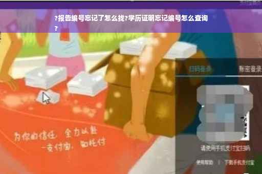 ?报告编号忘记了怎么找?学历证明忘记编号怎么查询
?