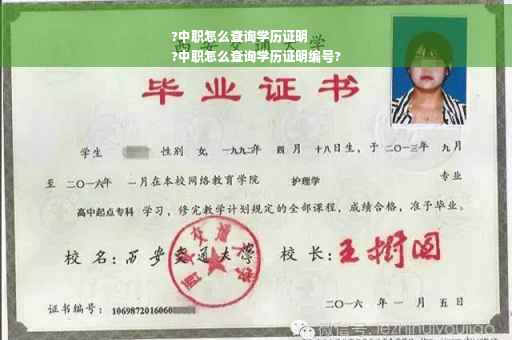 ?中职怎么查询学历证明
?中职怎么查询学历证明编号?