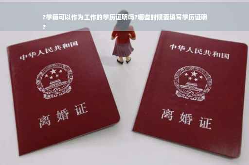 ?学籍可以作为工作的学历证明吗?哪些时候要填写学历证明
?
