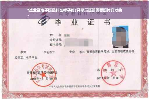 ?毕业证电子版是什么样子的?开学历证明需要照片几寸的
?