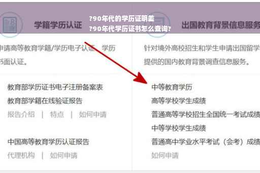 ?90年代的学历证明差
?90年代学历证书怎么查询?