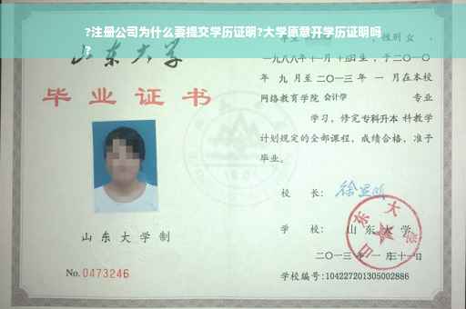 ?注册公司为什么要提交学历证明?大学愿意开学历证明吗
?
