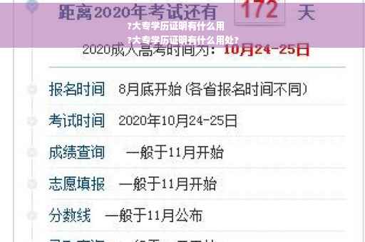 ?大专学历证明有什么用
?大专学历证明有什么用处?