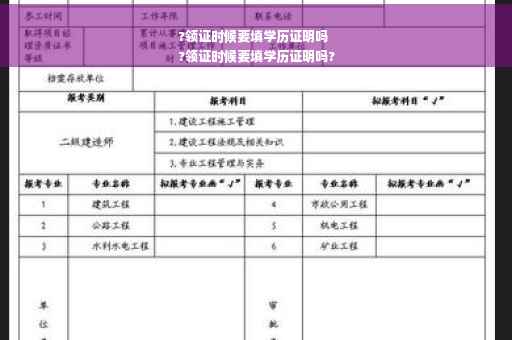 ?领证时候要填学历证明吗
?领证时候要填学历证明吗?
