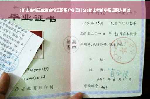 ?护士资格证成绩合格证明用户名是什么?护士考编学历证明人填啥
?