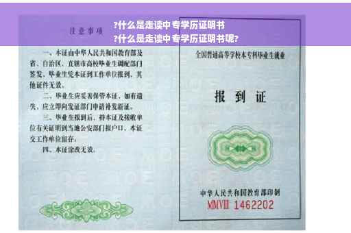 ?什么是走读中专学历证明书
?什么是走读中专学历证明书呢?