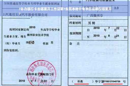 ?补办银行卡去哪里开工作证明?东莞本地中专学历证明在哪里开
?