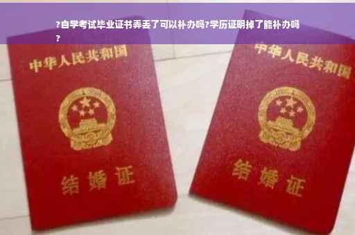?自学考试毕业证书弄丢了可以补办吗?学历证明掉了能补办吗
?