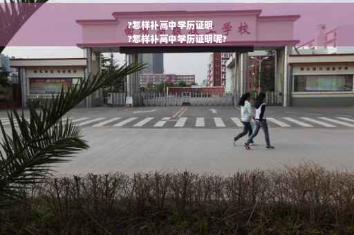 ?怎样补高中学历证明
?怎样补高中学历证明呢?