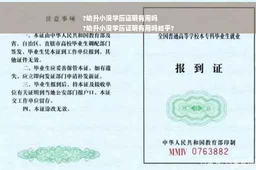 ?幼升小没学历证明有用吗
?幼升小没学历证明有用吗知乎?