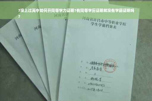 ?没上过高中如何开同等学力证明?有同等学历证明就没有学籍证明吗
?