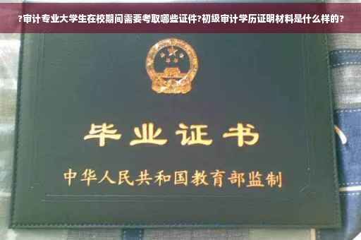 ?审计专业大学生在校期间需要考取哪些证件?初级审计学历证明材料是什么样的?